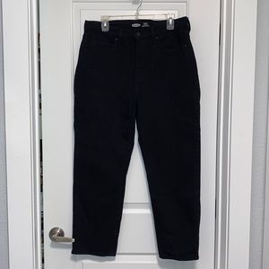 Black straight leg jeans
